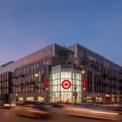 Adaptive reuse of Sears store into mixed-use housing with ground-floor Target retail